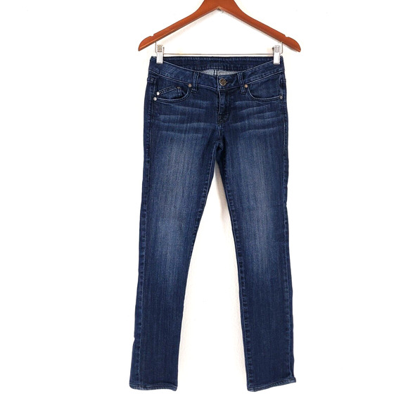 William Rast Womens SIZE 25 Skinny Jeans Junior Blue Denim Low Rise Dark Wash - Picture 1 of 10